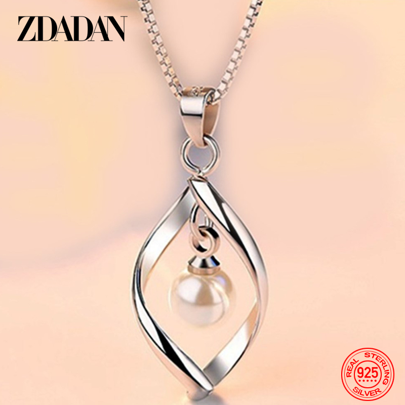 Pearl Trim Chain - ZDADAN-collar con colgante de perlas retorcidas