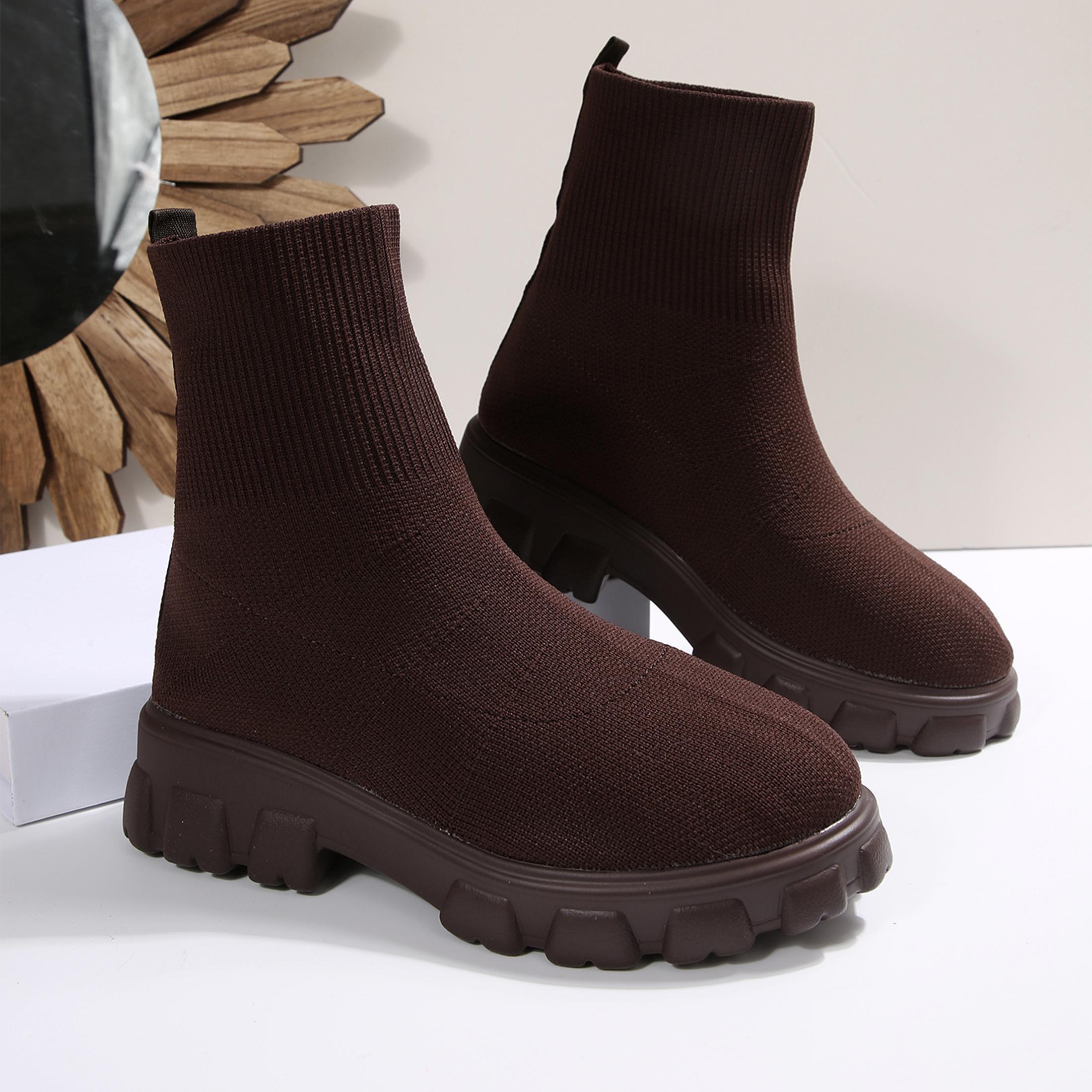 Embellish Knit - Botines para mujer cómodos con punta