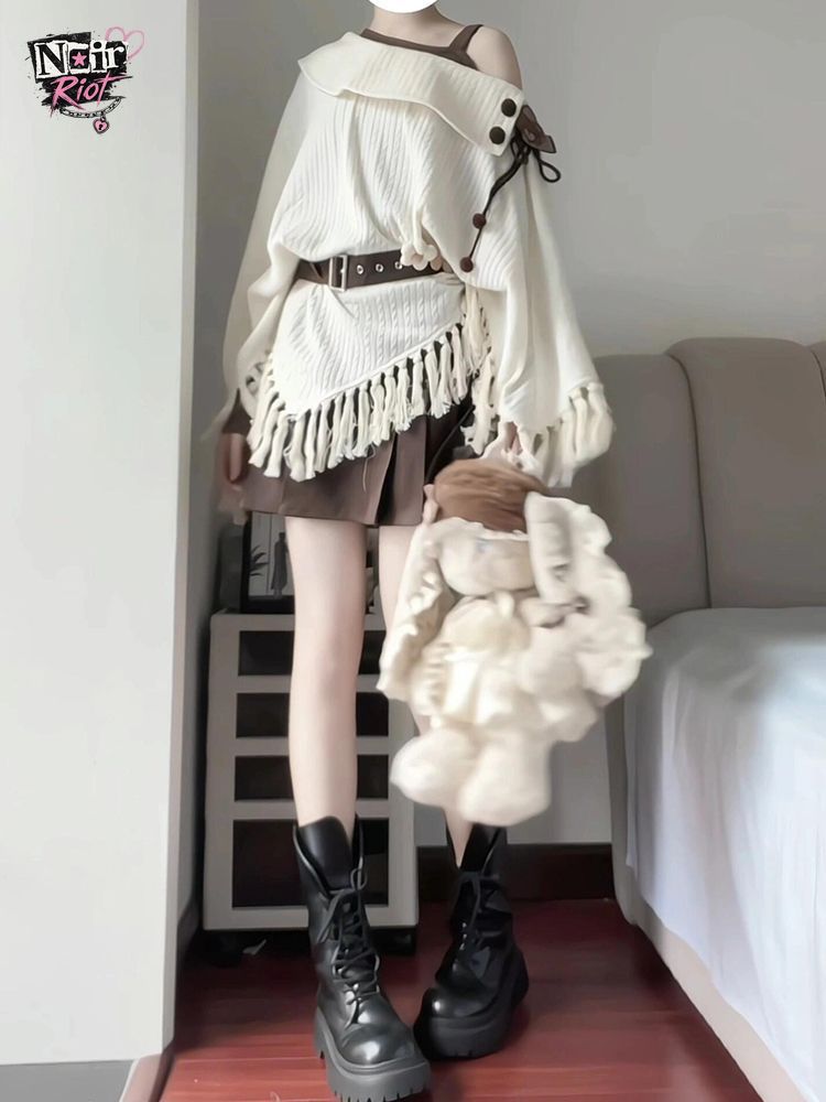 Tassel Fringe Trim - Conjunto de 2 Piezas Estilo Mori