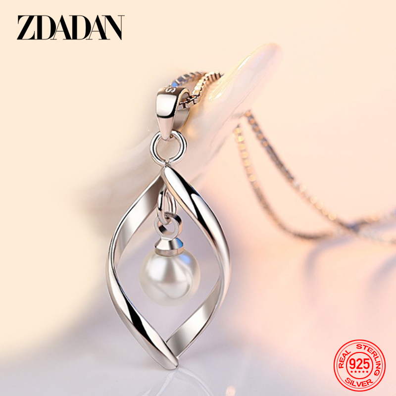 ZDADAN-collar con colgante de  - Pearl Trim Chain reseña y precio