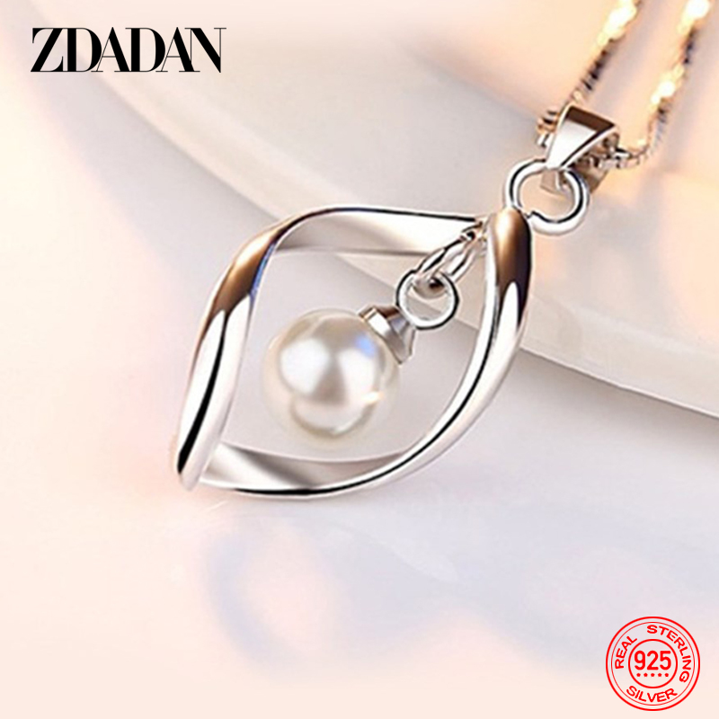 ZDADAN-collar con colgante de  - Pearl Trim Chain reseña y precio