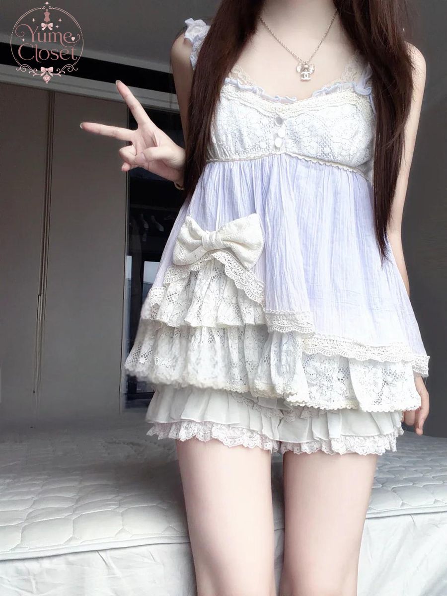 Conjunto de 2 piezas Coquette  - Elastic Lace Trim reseña y precio