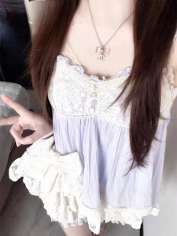 Conjunto de 2 piezas Coquette  - Elastic Lace Trim reseña y precio