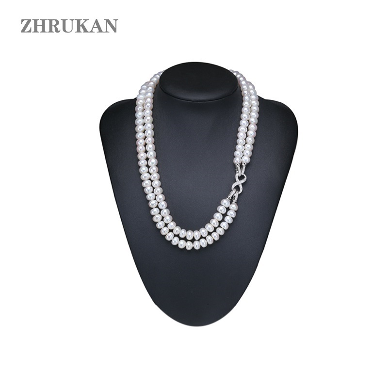 Collar de perlas de agua dulce - Pearl Trim Chain reseña y precio