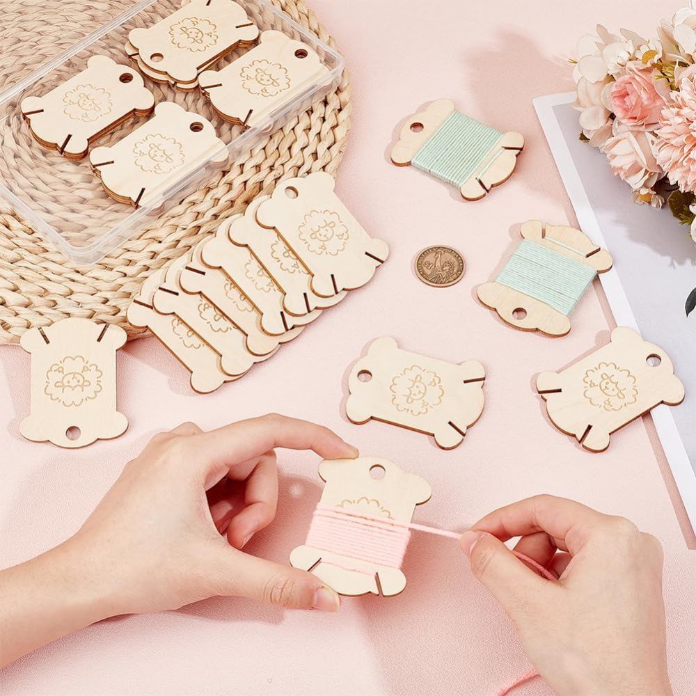 20 piezas de tablas de madera  - Embroidery Craft reseña y precio