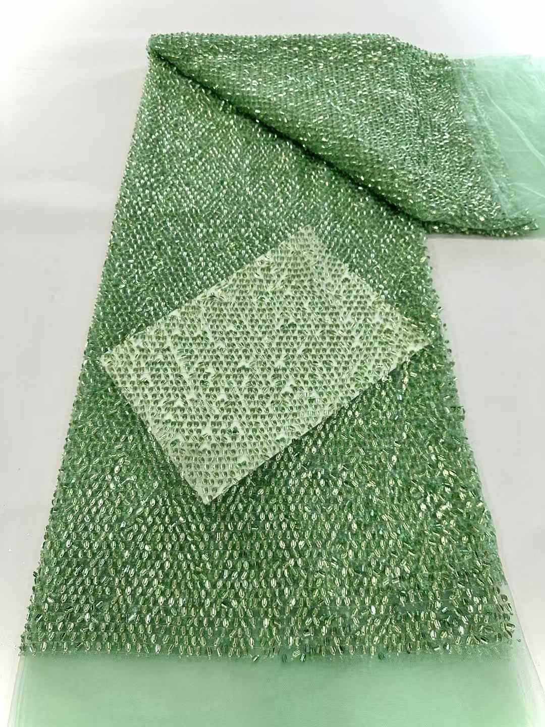 2025 Encaje bordado de lenteju - Crystal Mesh Fabric reseña y precio