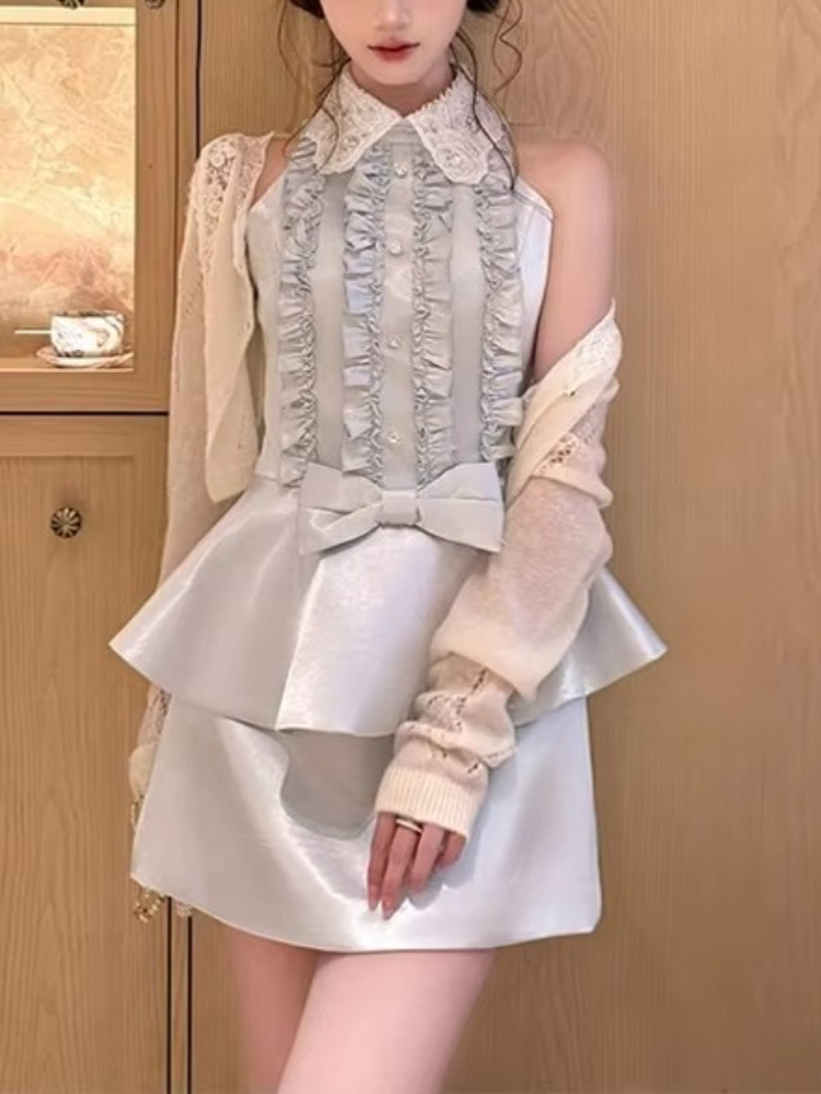 Conjunto de dos piezas de esti - Elastic Lace Trim reseña y precio