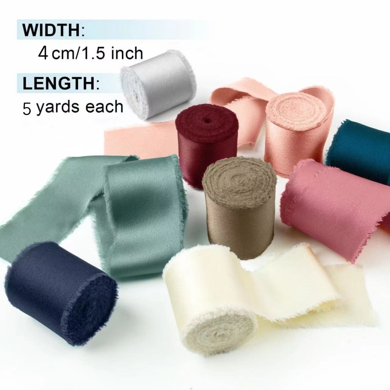 Cinta de satén de seda, 3 roll - Organza Ribbon Spool reseña y precio