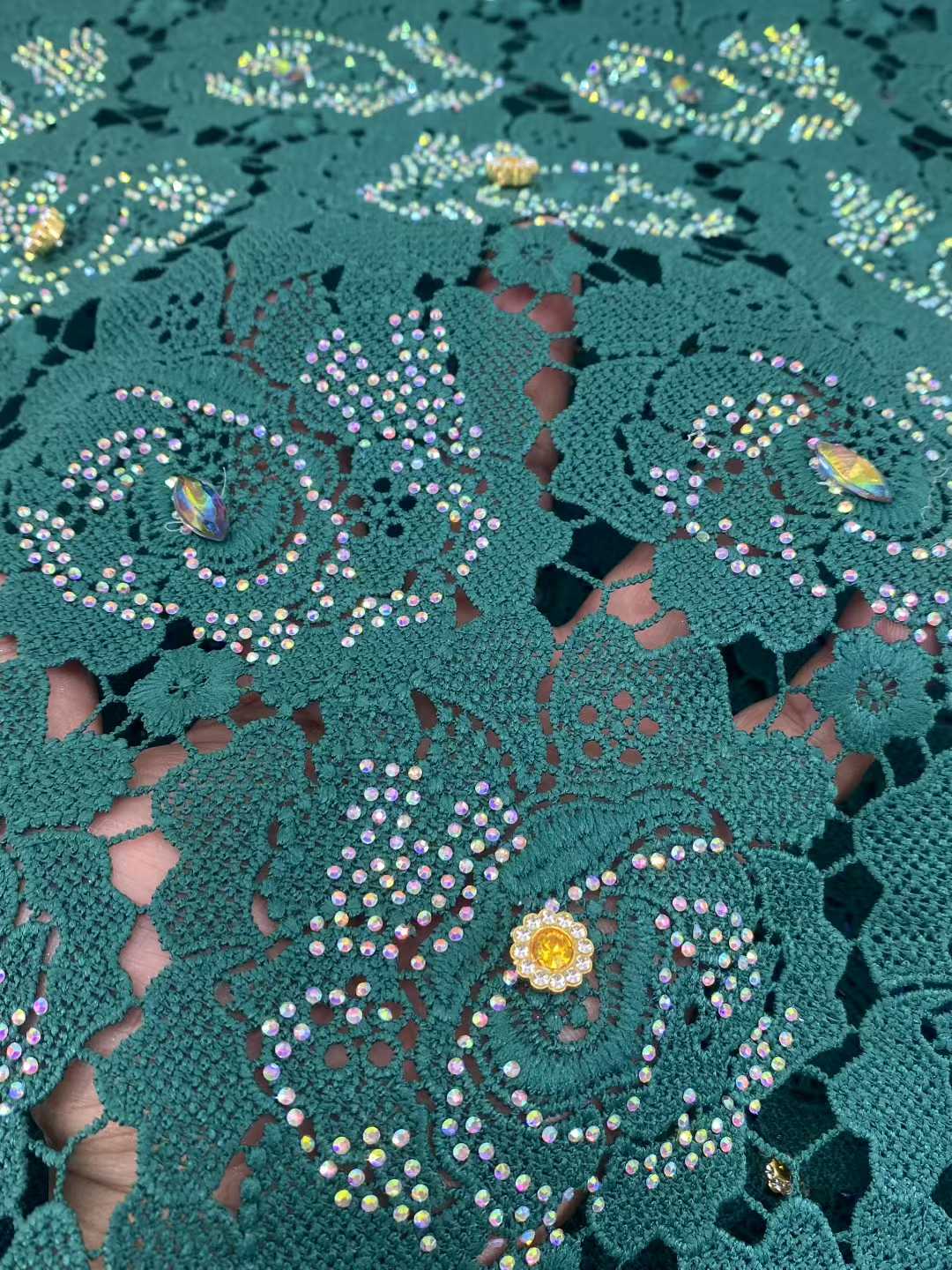 Lo último en tela de encaje gu - Crystal Mesh Fabric reseña y precio